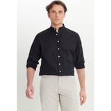 Altınyıldız Classics Erkek Siyah Comfort Fit Rahat Kesim Hakim Yaka Gömlek - XL