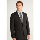 ALTINYILDIZ CLASSICS Erkek Siyah Ekstra Slim Fit Dar Kesim Kırlangıç Yaka Takım Elbise - 46 - 6 Drop