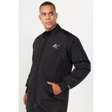 Altınyıldız Classics Erkek Siyah Oversize Geniş Kesim Kolej Yaka Mont - 2XL