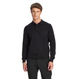 ALTINYILDIZ CLASSICS Erkek Siyah Pamuklu Polo Yaka Triko Kazak 3XL