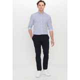 Altınyıldız Classics Erkek Siyah Pamuklu Slim Fit Armürlü Yan Cepli Esnek Casual Pantolon - 52
