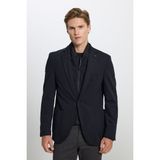 Altınyıldız Classics Erkek Siyah Pamuklu Slim Fit Dar Kesim Mono Yaka Kapak Cepli Ceket - 56-6N