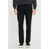 Altınyıldız Classics Erkek Siyah Pamuklu Slim Fit Dar Kesim Yan Cepli Armürlü Esnek Casual Pantolon - 46