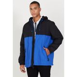 Altınyıldız Classics Erkek Siyah-Saks Standart Fit Normal Kesim Dik Yaka Soğuk Geçirmez İçi Polarlı Yan Cep Mont - XL - Siyah - Saks