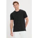 ALTINYILDIZ CLASSICS Erkek Siyah Slim Fit Dar Kesim Bisiklet Yaka Pamuklu Kısa Kollu Tişört
