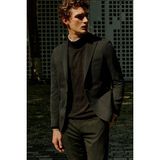 Altınyıldız Classics Erkek Siyah Slim Fit Dar Kesim Mono Yaka Casual Ceket - 46-6N