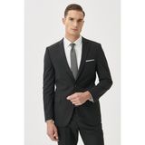 ALTINYILDIZ CLASSICS Erkek Siyah Slim Fit Dar Kesim Mono Yaka Takım Elbise - 50