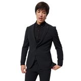 ALTINYILDIZ CLASSICS-Erkek Siyah Slim Fit Dar Kesim Mono Yaka Takım Elbise (Siyah / 46-6 Drop)