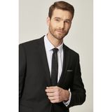 ALTINYILDIZ CLASSICS ERKEK Siyah Slim Fit Dar Kesim Mono Yaka Yünlü Su ve Leke Tutmayan Nano Takım Elbise - 6 Drop - 48
