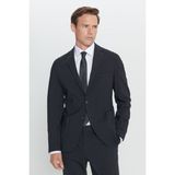 Altınyıldız Classics Erkek Siyah Slim Fit Dar Kesim Mono Yaka Yünlü Takım Elbise - 6 Drop - 46