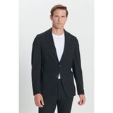 Altınyıldız Classics Erkek Siyah Slim Fit Dar Kesim Mono Yaka Yünlü Takım Elbise - 6 Drop - 48