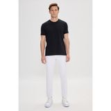 ALTINYILDIZ CLASSICS Erkek Siyah Slim Fit Dar Kesim Pamuklu Bisiklet Yaka Tişört