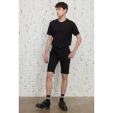 Altınyıldız Classics Erkek Siyah Slim Fit Dar Kesim Pamuklu Esnek Denim Şort - 31