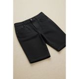Altınyıldız Classics Erkek Siyah Slim Fit Dar Kesim Pamuklu Esnek Denim Şort - 32