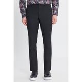 Altınyıldız Classics Erkek Siyah Slim Fit Dar Kesim Yünlü Yan Cepli Takım Elbise Pantolonu - 48