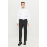 ALTINYILDIZ CLASSICS Erkek Siyah Slim Fit Gofre Desenli Beli Gizli Lastikli Yan Cepli Klasik Pantolon 46 Beden