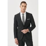 Altınyıldız Classics Erkek Siyah Slim Fit Mono Yaka Takım Elbise Dar Kesim Klasik Model - 46