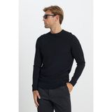 Altınyıldız Classics Erkek Siyah Standart Fit Normal Kesim Bisiklet Yaka Armürlü Triko Kazak - XL