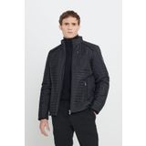 ALTINYILDIZ CLASSICS Erkek Siyah Standart Fit Normal Kesim Dik Yaka Desenli Mont, Siyah, 2XL