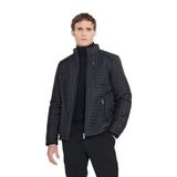 ALTINYILDIZ CLASSICS Erkek Siyah Standart Fit Normal Kesim Dik Yaka Desenli Mont, Siyah, 4XL