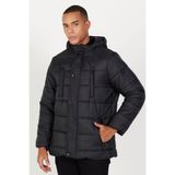 Altınyıldız Classics Erkek Siyah Standart Fit Normal Kesim Dik Yaka Dolgulu Outdoor Şişme Kaban Mont - 48