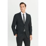 Altınyıldız Classics Erkek Siyah Su Geçirmez Ekstra Slim Fit Kırlangıç Yaka Yünlü Nano Takım Elbise - 52 - 6 Drop
