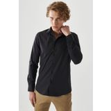 ALTINYILDIZ CLASSICS Erkek Siyah Tailored Slim Fit Dar Kesim Gömlek