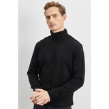 ALTINYILDIZ CLASSICS Erkek Siyah Tüylenme Yapmayan Anti Pilling Özellikli Standart Fit Tam Balıkçı Yaka Triko Kazak - 2XL