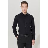 ALTINYILDIZ CLASSICS Erkek Siyah Ütü Gerektirmeyen Non-iron Slim Fit Dar Kesim %100 Pamuk Gömlek