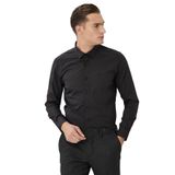 Altınyıldız Classics Erkek Siyah Ütülemesi Kolay Non-Iron Slim Fit Dar Kesim Klasik Yaka Pamuklu Gömlek, L