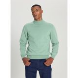 ALTINYILDIZ CLASSICS Erkek Su Yeşili Standart Fit Normal Kesim Yarım Balıkçı Yaka Pamuklu Triko Kazak,2XL