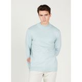 ALTINYILDIZ CLASSICS Erkek Su Yeşili Standart Fit Normal Kesim Yarım Balıkçı Yaka Triko Kazak - 2XL