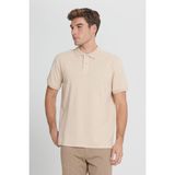 Altınyıldız Classics Erkek Sütlü Kahve-Ekru Slim Fit Dar Kesim %100 Pamuk Polo Yaka Tişört - Sütlü Kahve - Ekru