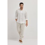 Altınyıldız Classics Erkek Taş %100 Pamuk Slim Fit Dar Kesim Beli Bağlamalı Yan Cepli Pantolon - 38