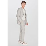 ALTINYILDIZ CLASSICS Erkek Taş Slim Fit Dar Kesim Mono Yaka Desenli Kapak Cepli Takım Elbise