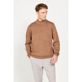 ALTINYILDIZ CLASSICS Erkek Vizon Standart Fit Normal Kesim Yarım Balıkçı Yaka Triko Kazak - 3XL