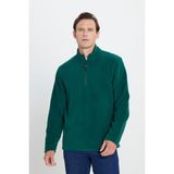 Altınyıldız Classics Erkek Yeşil Anti-pilling Tüylenme Yapmayan Standart Fit Dik Yaka Soğuk Geçirmez Polar Sweatshirt