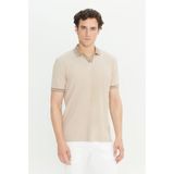 Altınyıldız Classics Jakarlı Bej Erkek Polo T-Shirt ACE091252126_BEJ