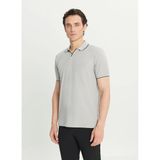 Altınyıldız Classics Jakarlı Gri Erkek Polo T-Shirt ACE091252126_GRI