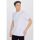 ALTINYILDIZ CLASSICS Kıvrılmaz Pike Polo Yaka Erkek Beyaz Tişört