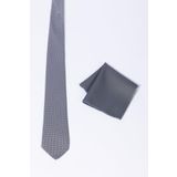 ALTINYILDIZ CLASSICS Kravat-Mendil Set, Renk Gri, Beden STN