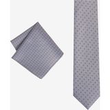 Altınyıldız Classics Kravat-Mendil Set - Standart - Gri - Mavi