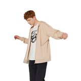 ALTINYILDIZ CLASSICS Oversize Fit Bol Kesim Kapüşonlu Yaka %100 Pamuk Fermuarlı Sweatshirt, Renk Kahverengi, Beden S
