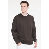 Altınyıldız Classics Pamuklu Standart Fit Normal Kesim 2 Iplik Bisiklet Yaka Sweatshirt - Kahverengi
