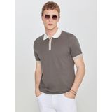 ALTINYILDIZ CLASSICS Polo Yaka Kazak, S, 5003358049, Haki, Erkek