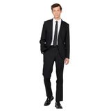 ALTINYILDIZ CLASSICS Regular Fit Geniş Kesim Mono Yaka Armürlü Takım Elbise, Renk Siyah, Beden 60-6 Drop