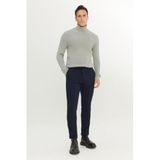 ALTINYILDIZ CLASSICS Slim Fit Dar Kesim Beli Bağlamalı Yan Cep Esnek Casual Erkek Pantolon Lacivert 48 Beden