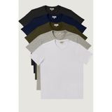 Altınyıldız Classics Slim Fit Dar Kesim Bisiklet Yaka 5'li Tişört Paketi