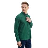 ALTINYILDIZ CLASSICS Slim Fit Dar Kesim Düğmeli Yaka Pötikareli Flanel Oduncu Gömlek, Renk Yeşil-Lacivert, Beden S