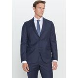 Altınyıldız Classics Slim Fit Dar Kesim Kırlangıç Yaka %100 Yünlü Çizgili Takım Elbise - Lacivert - 46 / 6